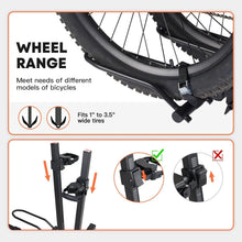 Load image into Gallery viewer, 150 lbs Capacity Electric Bike Rack - No Installation, Foldable for 2 Bikes