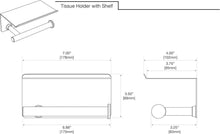 Load image into Gallery viewer, Modern Brushed Brass Toilet Paper Holder with Mobile Shelf for Elegant Bathrooms