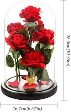 Load image into Gallery viewer, Sophisticated Silk Rose with LED Dome - Ideal Birthday and Valentine's Gifts
