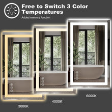 Load image into Gallery viewer, Stepless Dimmable Frontlit &amp; Backlit Bathroom Mirror - Unframed, Shatterproof