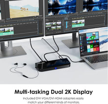 Load image into Gallery viewer, USB 3.0 Docking Station for Mac &amp; Windows – Dual Monitor with HDMI/DVI, 6 Ports