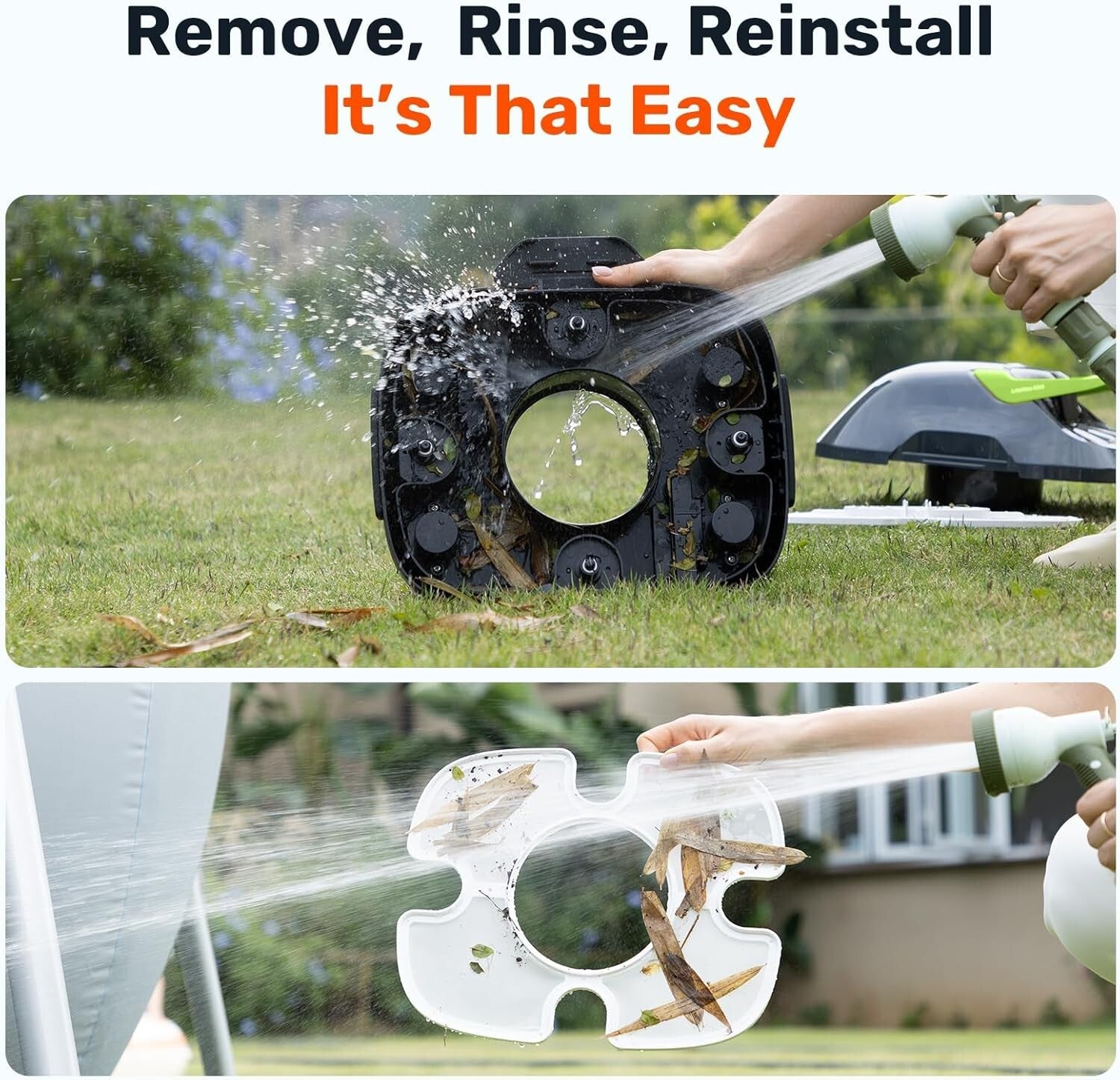 Automatic Cordless Pool Cleaner with Self-Parking - Ideal for Above-Ground Pools