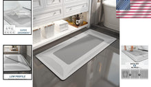 Load image into Gallery viewer, Quick Dry Absorbent Grey Bath Mat with Rubber Backing – Ideal for Shower Safety