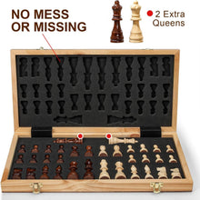Load image into Gallery viewer, High-Quality 15" Wooden Magnetic Chess Set - Ideal Gift for Family Game Night