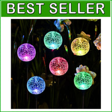 Load image into Gallery viewer, Enchanting 6-Pack Color-Changing Solar Garden Lights with Cracked Glass Design