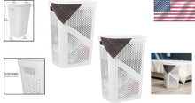 Load image into Gallery viewer, Set of 2 - 60L Slim Laundry Hampers with Ventilated Lid, Space-Saving Design