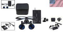 Load image into Gallery viewer, Professional 3.5X Dental Loupes with Adjustable Headlight &amp; Anti-Fog Features