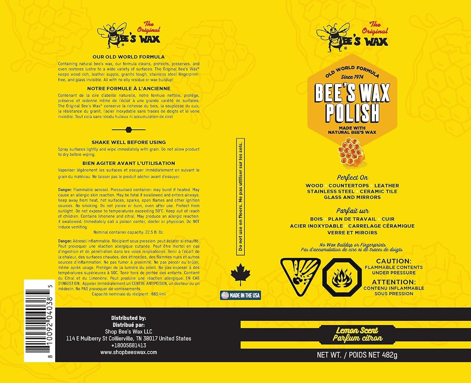 3-Pack Old World Furniture Polish Spray - Multi-Surface Protection & Shine