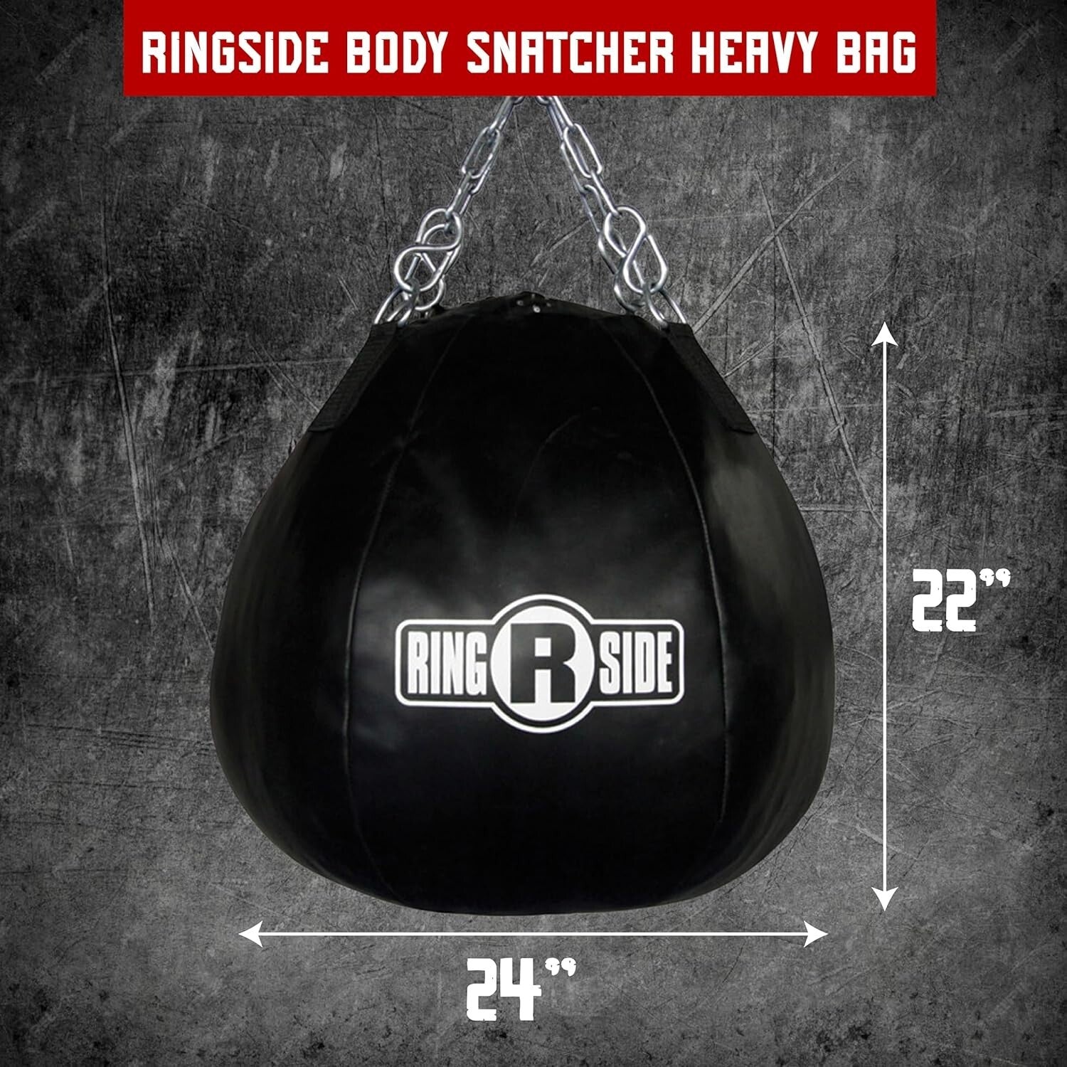 Enhanced Boxing & MMA Heavy Bag - Military-Grade Leather, 65lbs, Chain Included