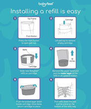 Load image into Gallery viewer, Powerful Odor-Neutralizing Diaper Pail Refills - 8 Pack with Fresh Powder Aroma