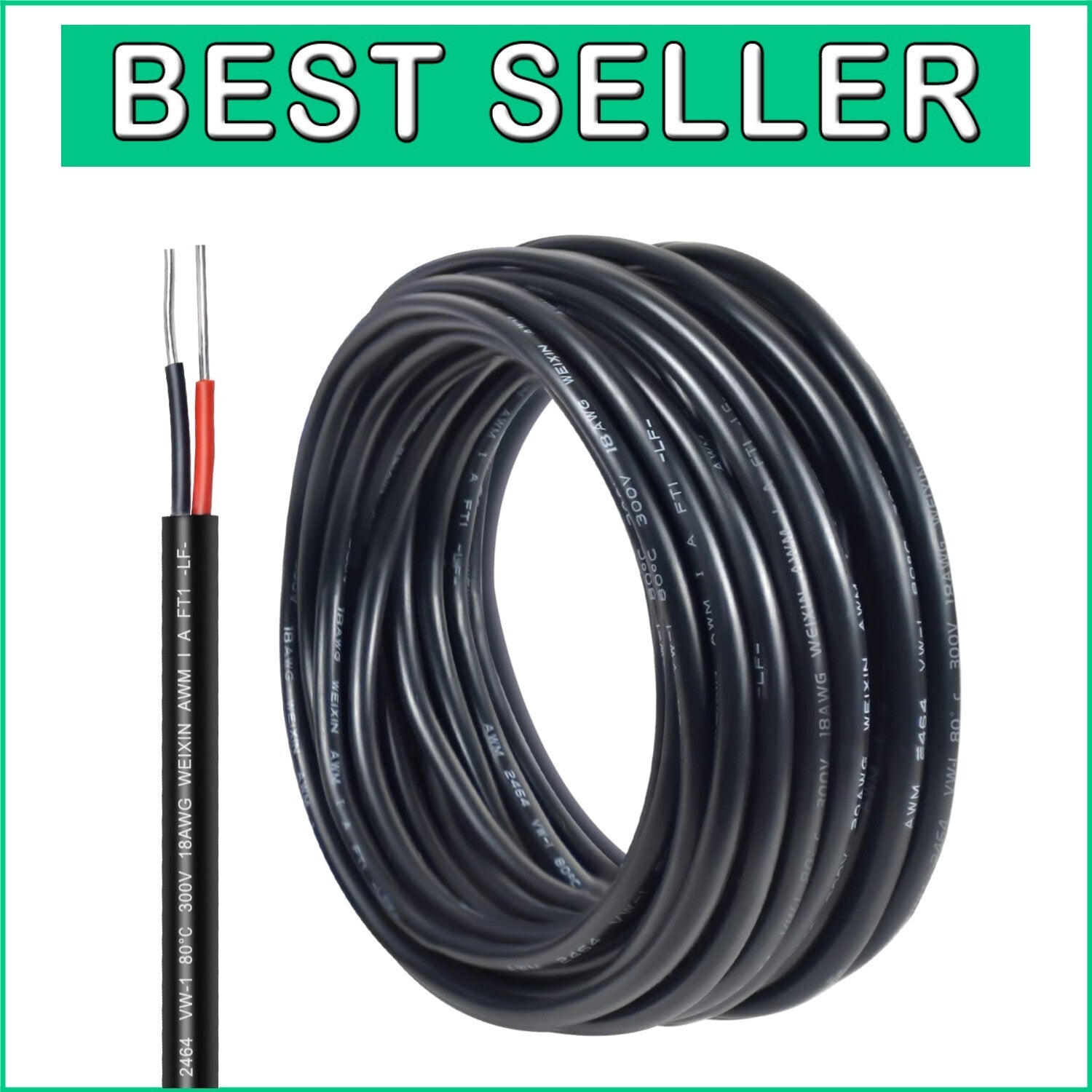 Durable Tinned Copper Wire 18 Gauge - 100FT PVC Insulated for LED & Marine Use