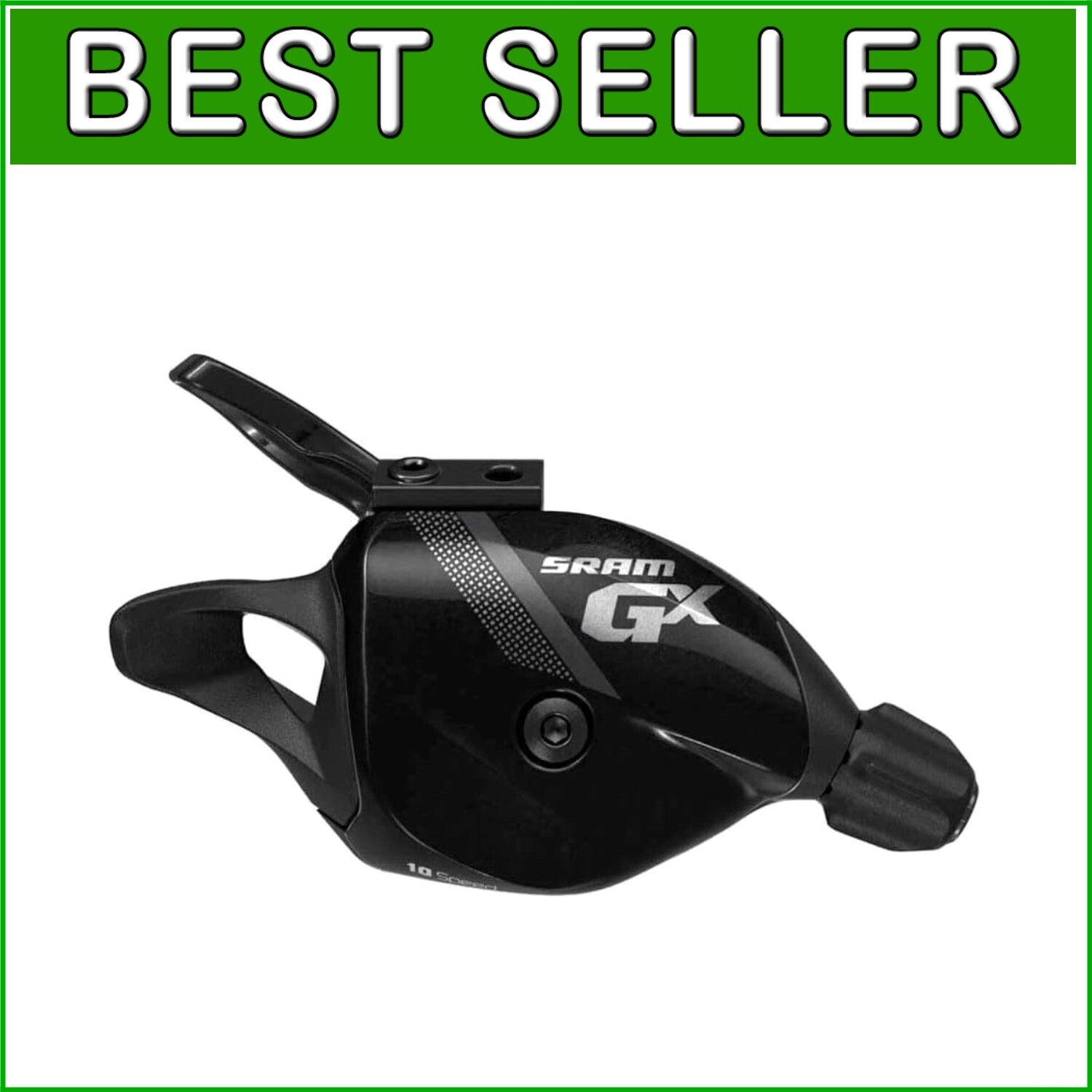 10-Speed Ergonomic Trigger Shifter with Multi-Position Mounting - Black Finish