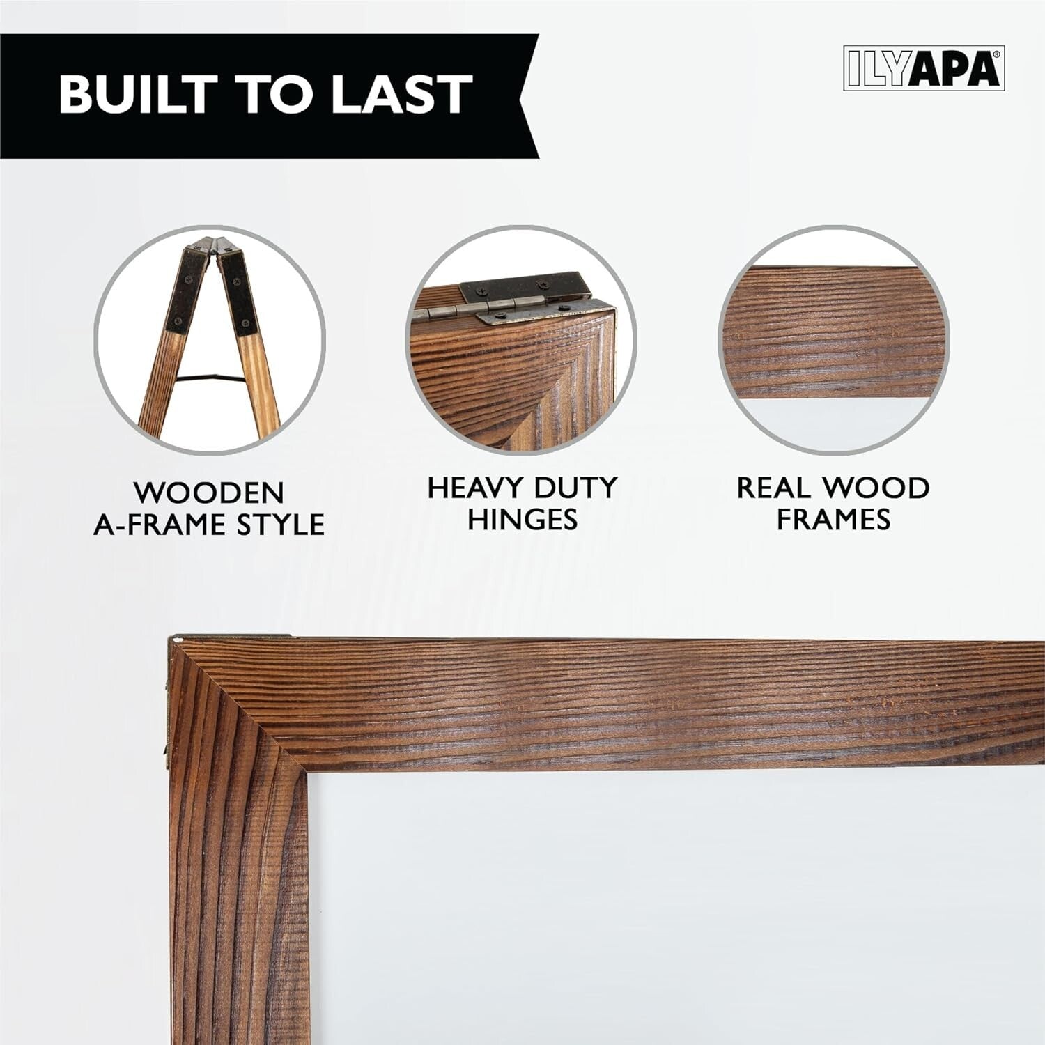 Eye-Catching 58x27 Rustic A-Frame Sign - Double-Sided Menu Board for Outdoor Use