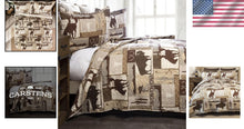 Load image into Gallery viewer, All-Season Full/Queen Microfiber Aztec Quilt Set with Pillow Shams - Cozy Style