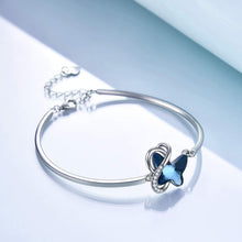 Load image into Gallery viewer, Hypoallergenic Silver Butterfly Bracelet with Crystals - Elegant Women’s Jewelry