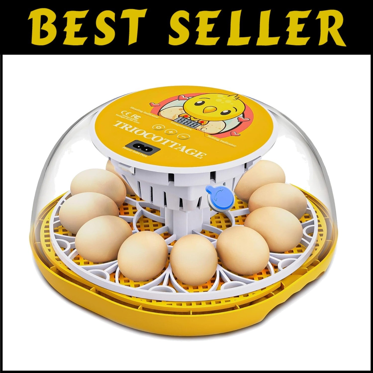 Ultimate Automatic Egg Incubator with Humidity Control for Chickens & Quail