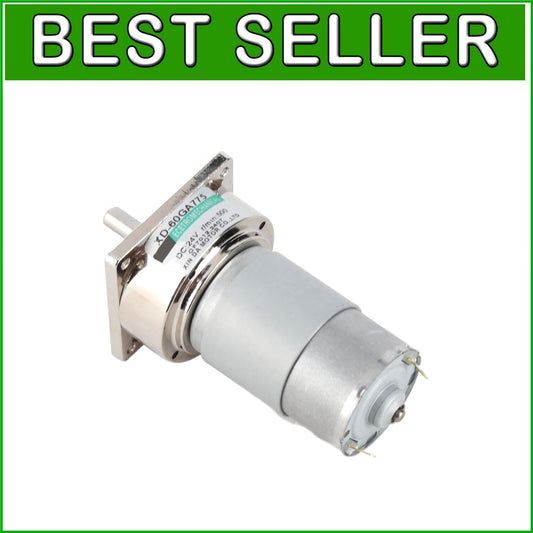 Durable Metal 24V DC Gear Motor 35W – Adjustable Speed and Direction, 500 RPM