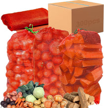 Load image into Gallery viewer, Bulk 300 Red Mesh Storage Bags – Ideal for Onions, Potatoes &amp; Produce Freshness