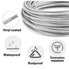 Load image into Gallery viewer, Durable Vinyl Coated 200FT Wire Rope Kit - Ideal for Garden and Outdoors