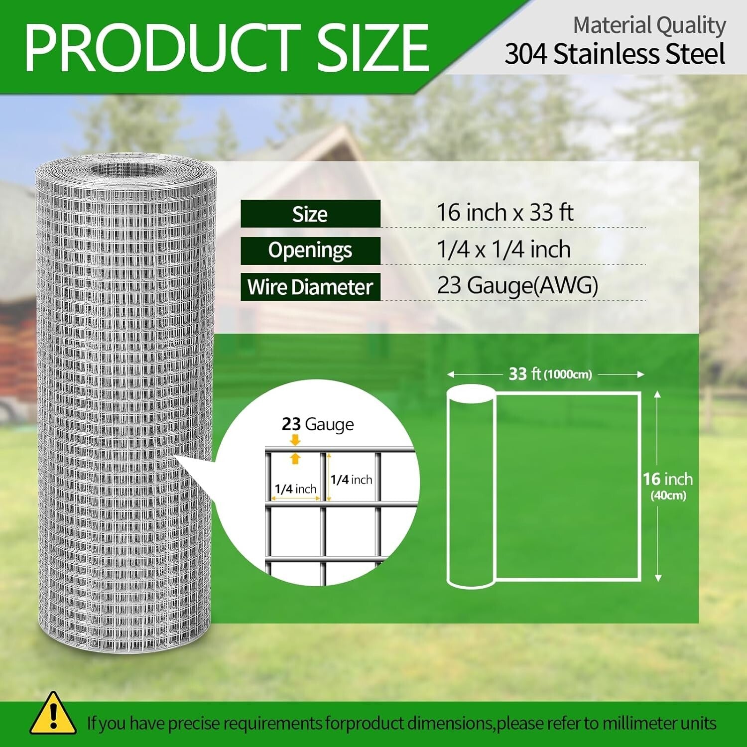 Flexible 304 Stainless Steel Wire Mesh - Essential for Garden and Home Projects