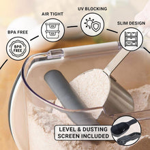 Load image into Gallery viewer, 6-Piece Airtight Clear Plastic Storage Set for Flour, Sugar &amp; Baking Essentials