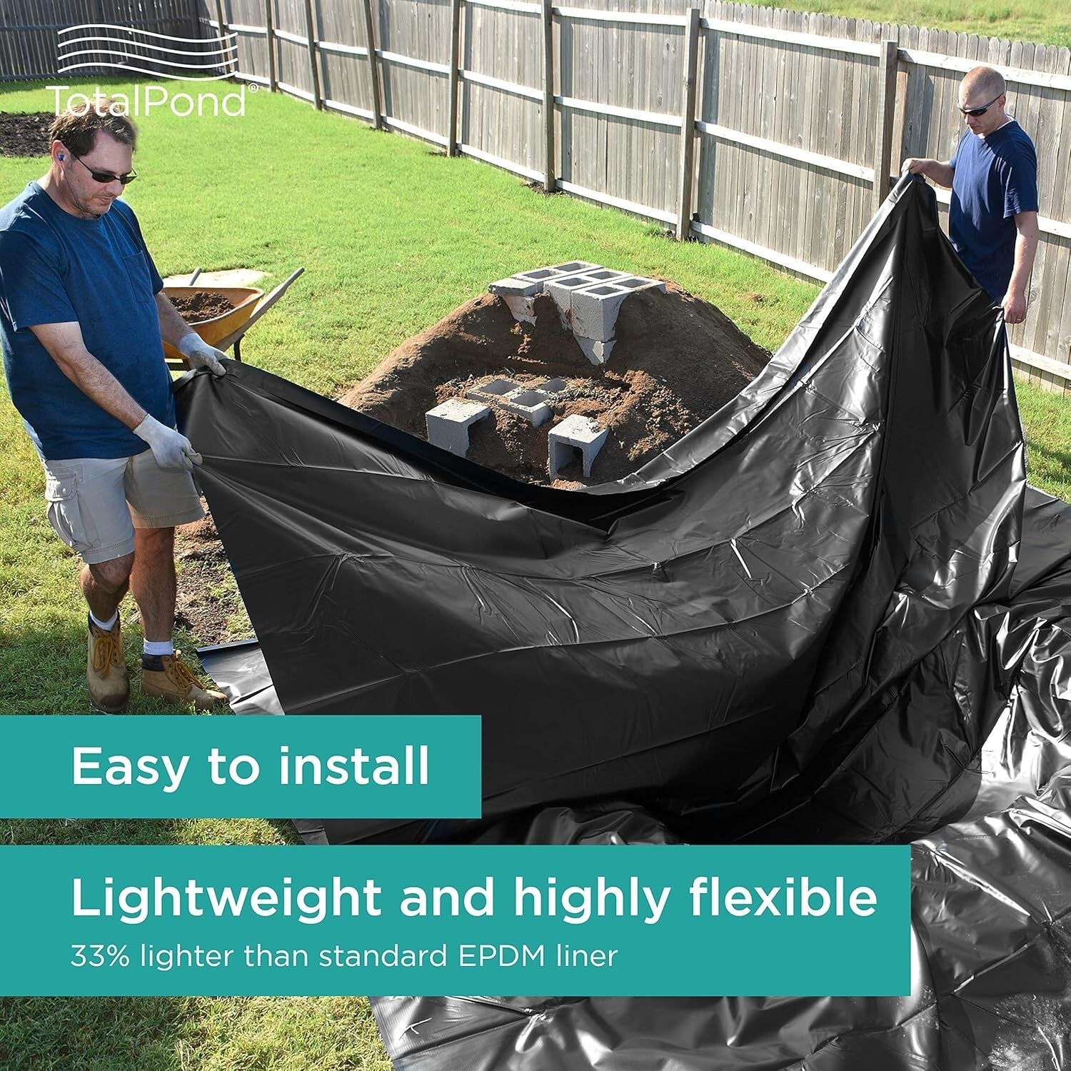 Premium 13x20 ft. PVC Pond Liner - Durable, UV-Resistant & Easy to Install