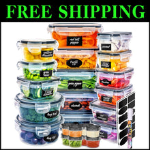 Load image into Gallery viewer, 50-Piece BPA-Free Meal Prep Containers Set - Airtight, Leakproof, Stackable