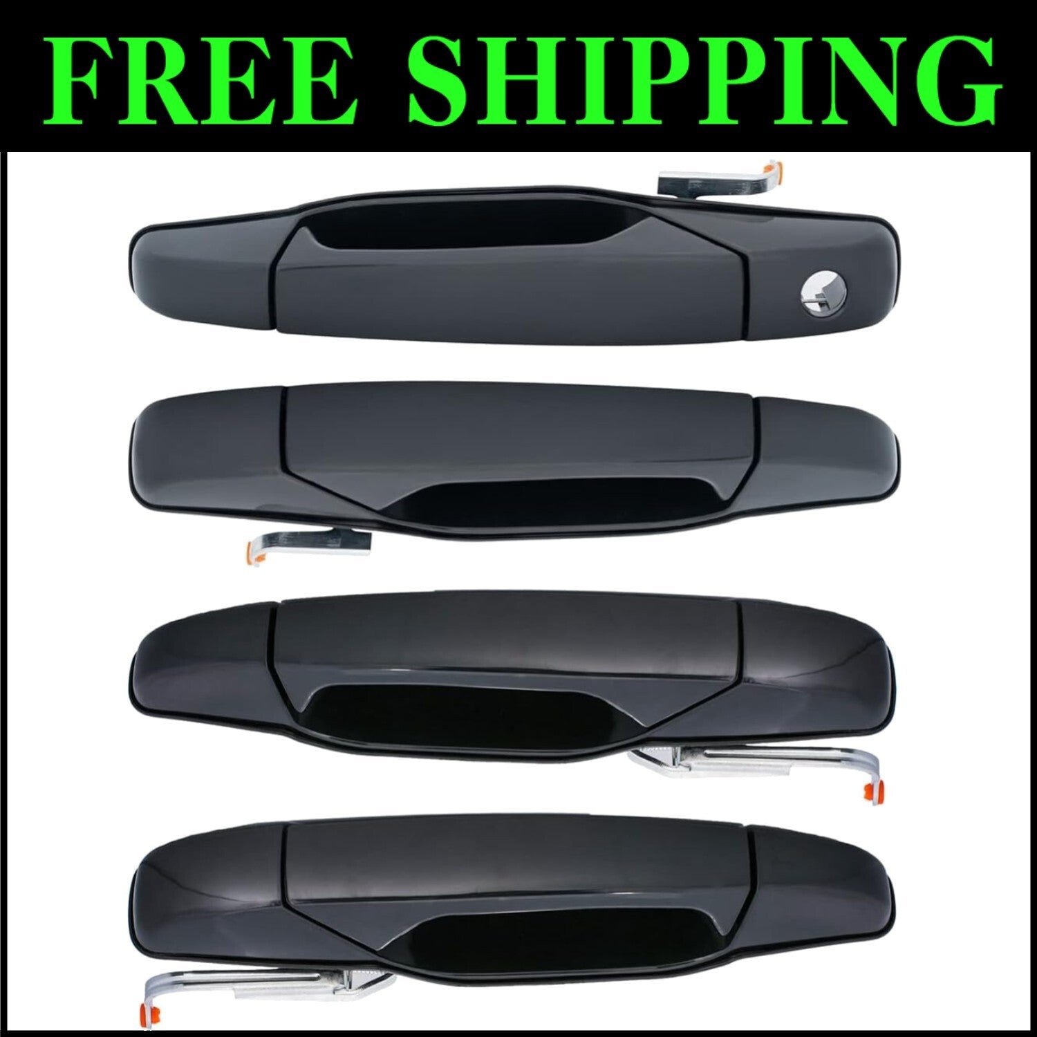 Durable Black Door Handles Compatible with 07-14 Chevrolet & GMC Models