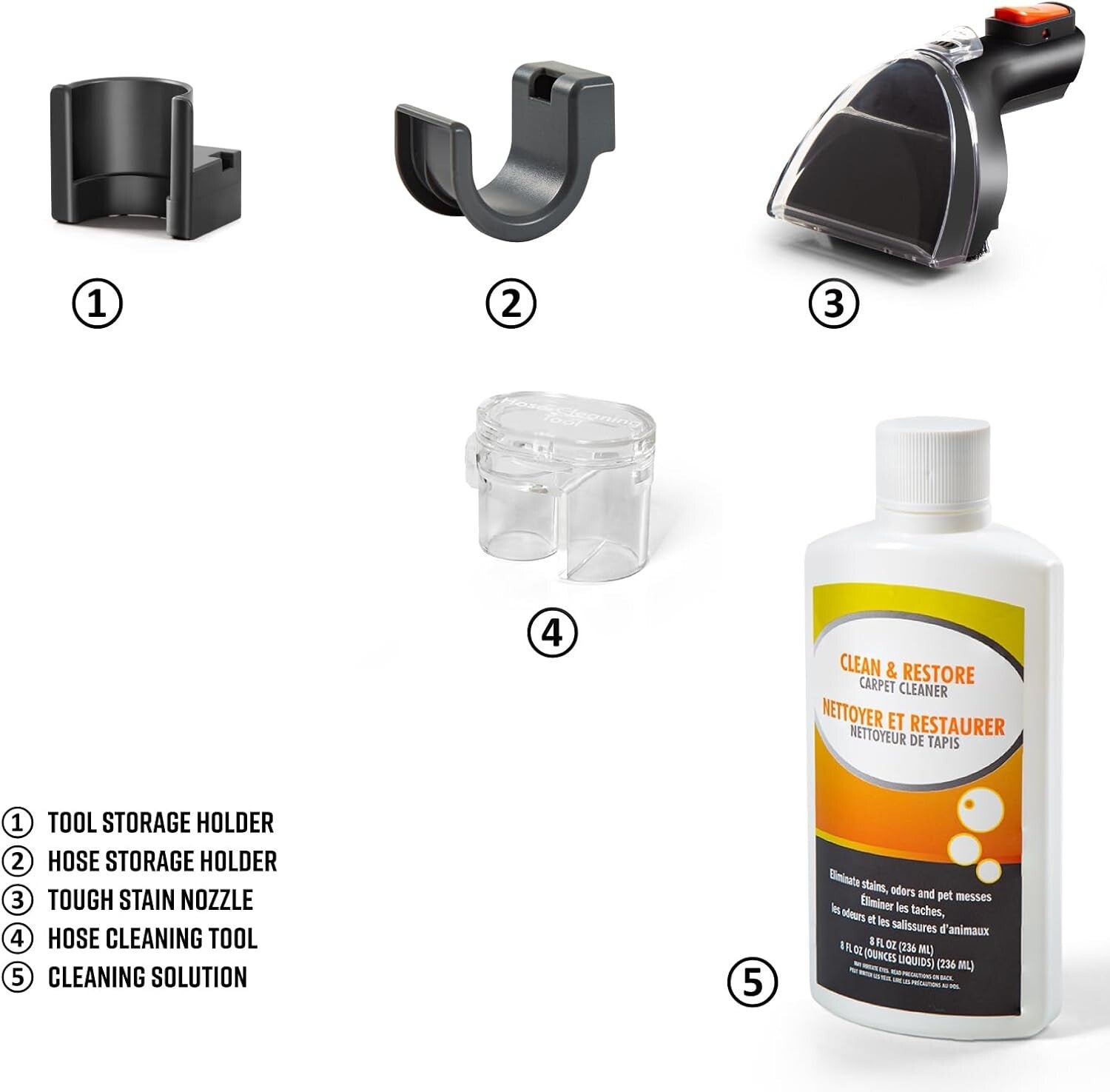 Effortless 0901 Upholstery Cleaner with Accessories - Ideal for Cars and Couches