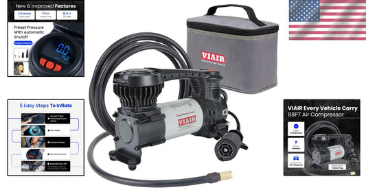 Automatic Shut-Off Portable Tire Inflator with Digital Gauge & Extension Hose