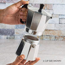 Load image into Gallery viewer, Classic Stovetop Espresso Maker - 12-Cup Moka Pot for Authentic Italian Coffee