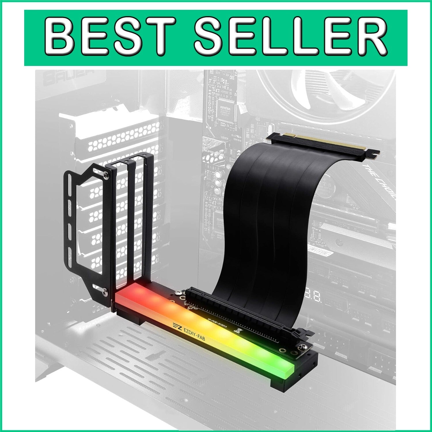 ARGB Vertical GPU Mount with PCIe 3.0 Riser Cable - Showcase Your Graphics Card