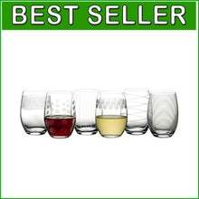 Load image into Gallery viewer, Durable Lead-Free Crystal Stemless Wine Glasses - Dishwasher Safe, Set of 6