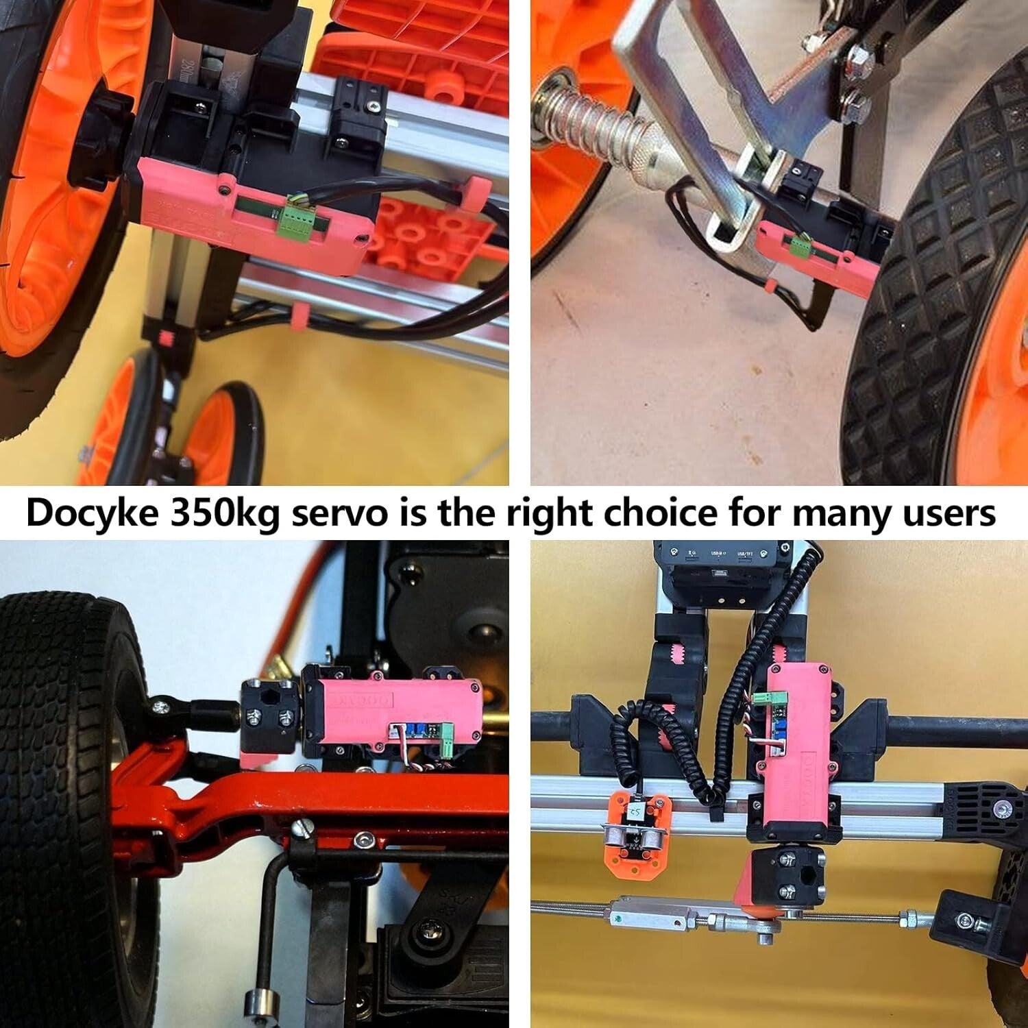 High Torque 350kg RC Servo - 2-in-1 Motor & Servo, 360° Precision Control