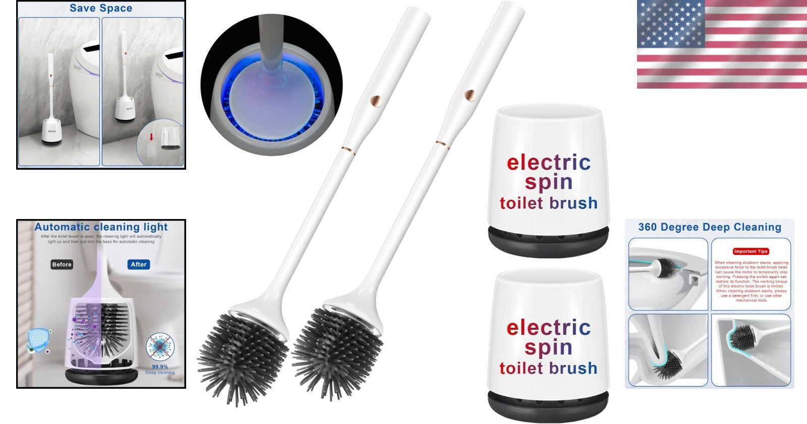 Effortless Toilet Cleaning: Electric Silicone Brush with Wall-Mount Holder