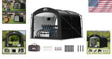 Load image into Gallery viewer, Heavy-Duty 8x7ft Portable Shed with Zippered Doors for Bike &amp; Tool Protection
