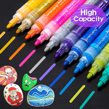 Load image into Gallery viewer, 60-Color Acrylic Paint Pens Set - Metallic Markers for Rock, Glass &amp; Wood Art