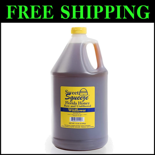 Unfiltered Raw Wildflower Honey - 12 lb Pure Florida Honey from Local Beekeepers