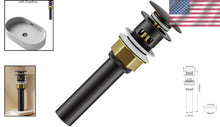 Load image into Gallery viewer, Compact Oil Rubbed Bronze Bathroom Sink Drain Set with Strainer Basket &amp; Stopper