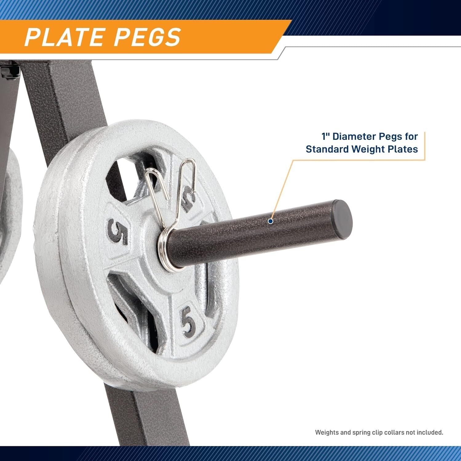 Sturdy Weight Plate Tree for 1-Inch Plates - Ideal for Home Gym Clutter