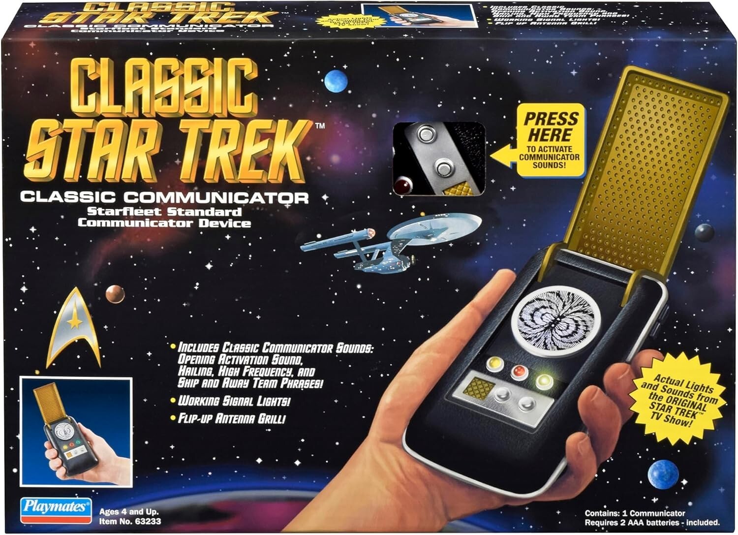 Original Series Star Trek Communicator - Battery Included & Ready-to-Use