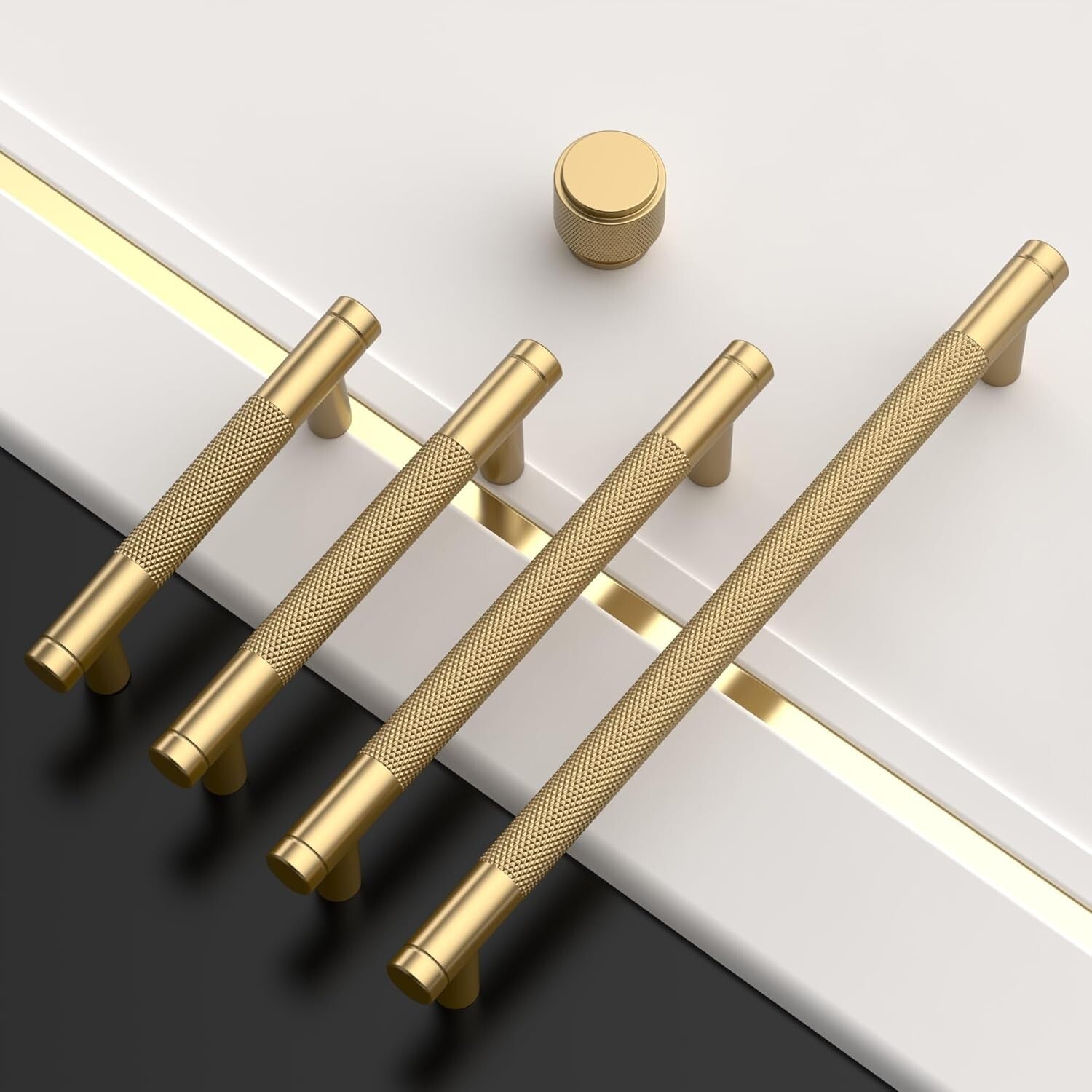 Champagne Bronze 5-Inch Drawer Pulls for Kitchens - 10 Pack Stylish Hardware