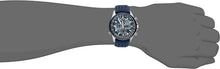 Load image into Gallery viewer, Men's Eco-Drive Atomic Chronograph Watch - Blue Leather &amp; Stainless Steel
