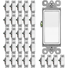 Load image into Gallery viewer, Versatile 3-Way Light Switch - 30-Pack Paddle Rocker, 120/277V, UL Certified