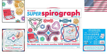 Load image into Gallery viewer, Deluxe 50th Anniversary Kids Art Set – Complete Spirograph Kit with Case &amp; Guide