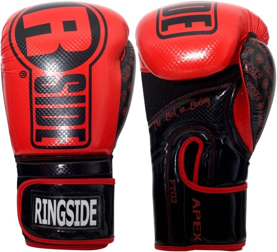 Apex Flash 14 Oz Sparring Gloves in Red/Black - Ultimate Wrist Support