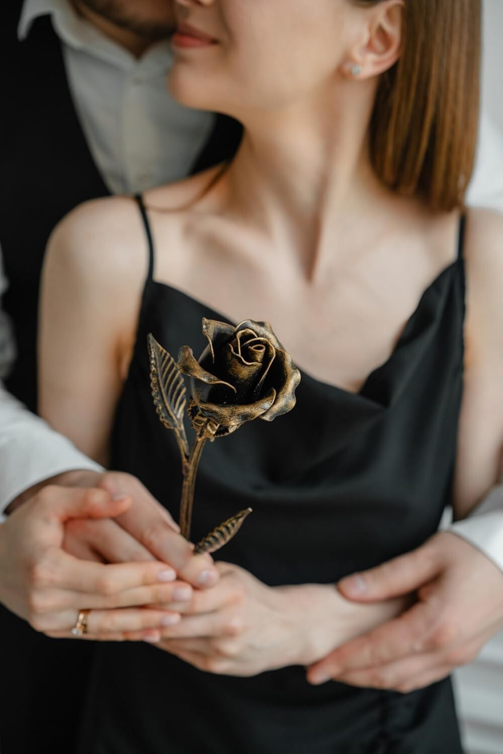 Elegant Handcrafted Bronze Rose - Perfect for Valentine’s Day and Weddings