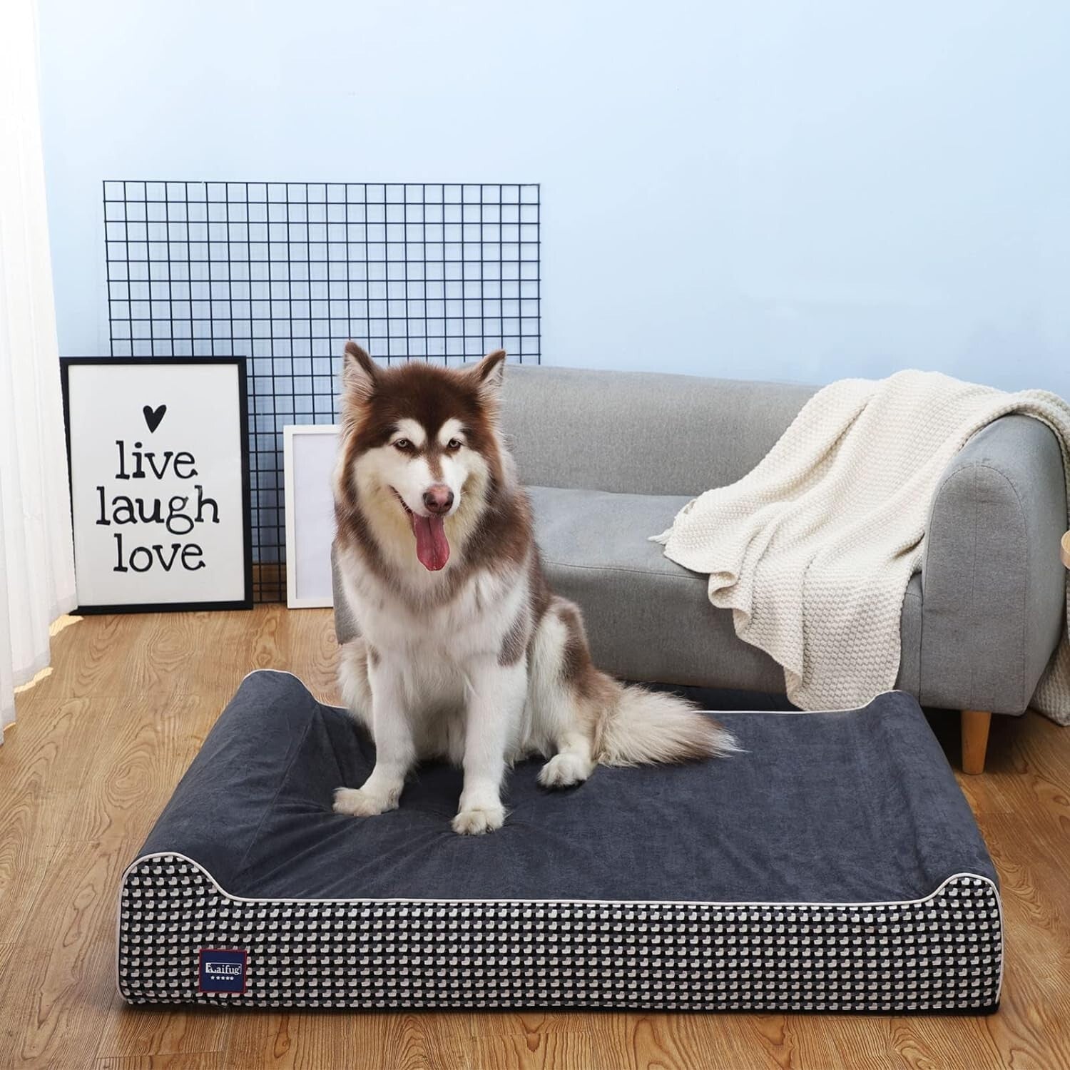 Comfort-Enhancing Orthopedic Dog Bed with Removable Cover - Ideal for Big Dogs