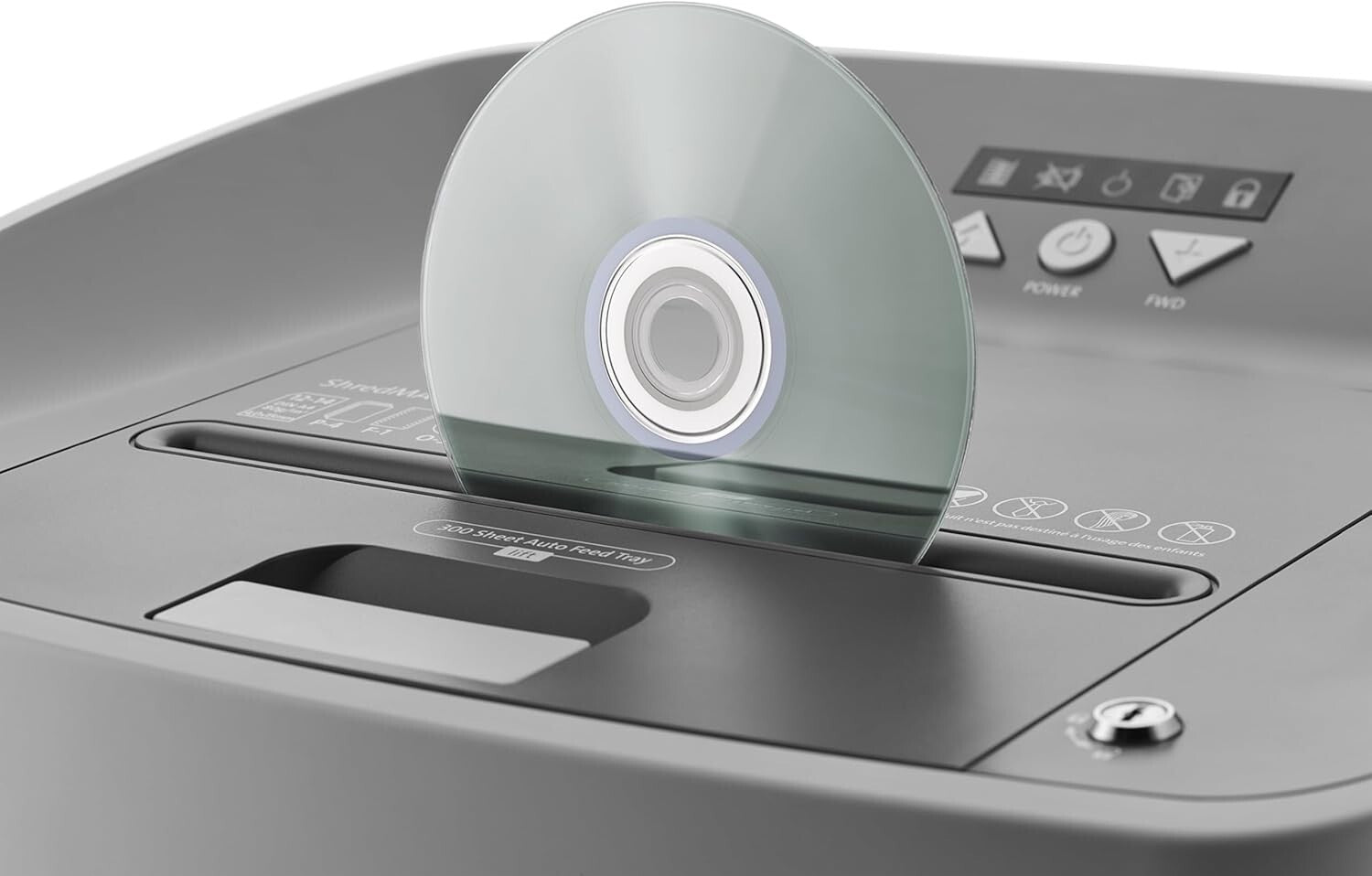 Fast Shredding Oil-Free Cross Cut Shredder with Lockable Bin - 11 Gallons