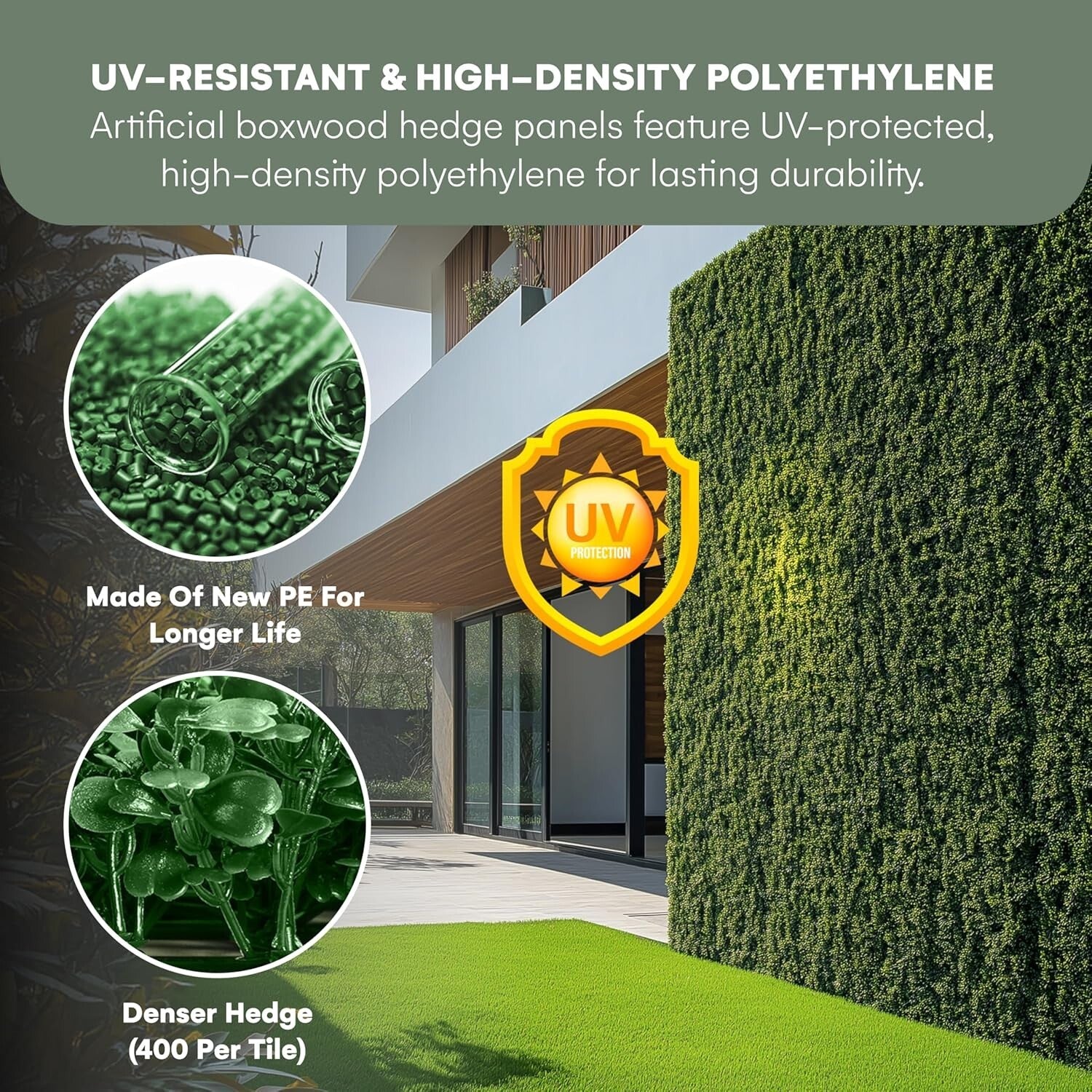 Durable Greenery Backdrop Panels 20"x20" - Perfect for Events & Home Decoration